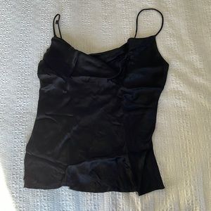 Zara basic black satin top